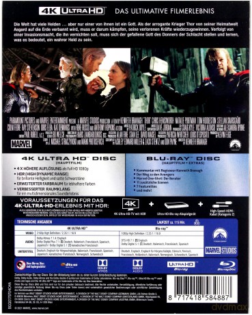 Thor (steelbook) [Blu-Ray 4K]+[Blu-Ray]