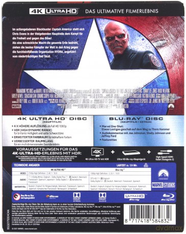 Captain America: The First Avenger (Captain America: Pierwsze starcie) (steelbook) [Blu-Ray 4K]+[Blu-Ray]