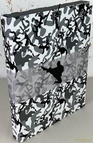 Teczka Box A4 na gumkę Kamuflaż szary