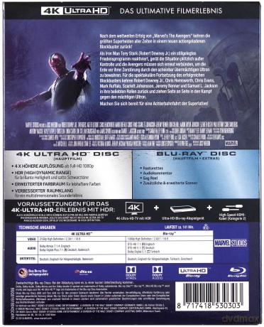 Avengers: Age of Ultron (Avengers: Czas Ultrona) [Blu-Ray 4K]+[Blu-Ray]