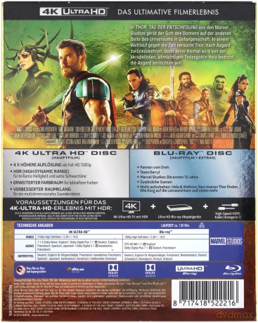 Thor: Ragnarok [Blu-Ray 4K]+[Blu-Ray]