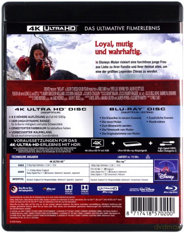 Mulan (Disney) [Blu-Ray 4K]+[Blu-Ray]