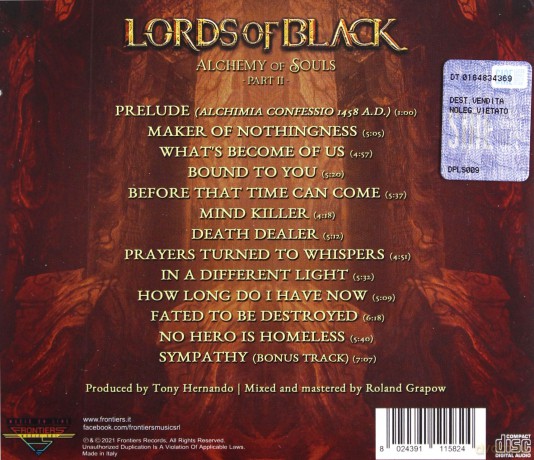 Lords Of Black: Alchemy Of Souls Part II [CD]