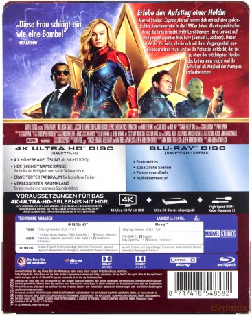 Captain Marvel (Kapitan Marvel) (steelbook) [Blu-Ray 4K]+[Blu-Ray]