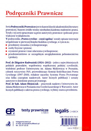 Prawo cywilne - część ogólna (wyd.16) - Zbigniew Radwański, Adam Olejniczak [KSIĄŻKA]