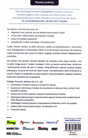 To proste. Bez wysiłku rób to, co ważne - Greg McKeown [KSIĄŻKA]