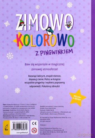 Zimowo, kolorowo. Z pingwinkiem [KSIĄŻKA]