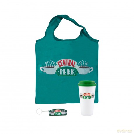 Friends Central Perk On The Go zestaw prezentowy Przyjaciele: torba na zakupy, kubek termiczny, brelok