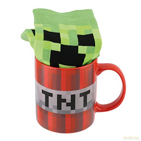 Minecraft zestaw prezentowy: kubek, skarpetki