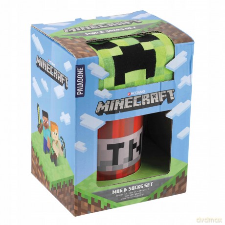 Minecraft zestaw prezentowy: kubek, skarpetki