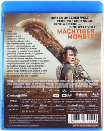 Monster Hunter (Łowca potworów) [Blu-Ray]