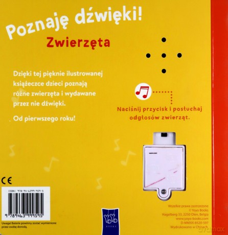Poznaję dzwięki - Zwierzęta [KSIĄŻKA]