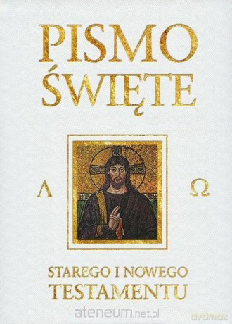 Pismo Święte Stary Testament i Nowy Testament białe ze złoceniem [KSIĄŻKA]
