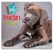 Pieski. Książeczka z puzzlami i kolorowankami [KSIĄŻKA]