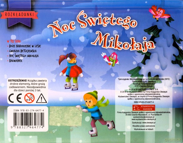 Noc Świętego Mikołaja. Rozkładanki [KSIĄŻKA]