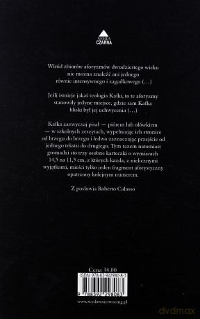 Aforyzmy Z Zurau - Franz Kafka [KSIĄŻKA]