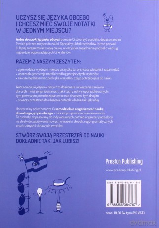 Notes do nauki języków obcych (niebieski) [KSIĄŻKA]