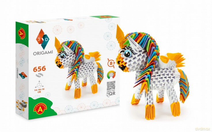 Origami 3D Jednorożec