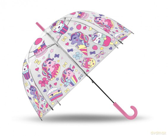 Parasolka Cupcake 19cali przezroczysta KL10256