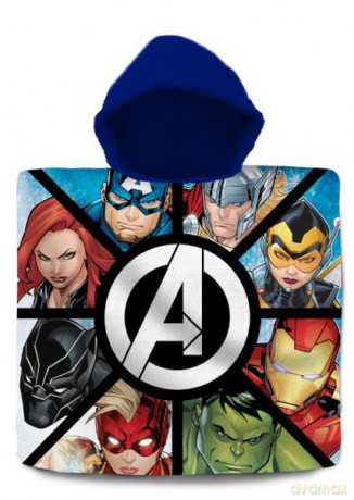 Poncho kąpielowe Avengers 120x60cm MV15890