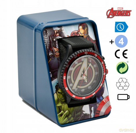 Zegarek analogowy Avengers w metalowym opakowaniu MV15784