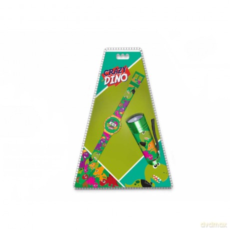 Zegarek cyfrowy i latarka LED Crazy Dino KL10765
