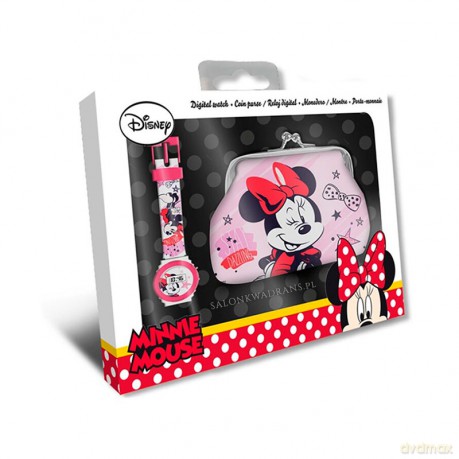 Zegarek cyfrowy z porttfelikiem Minnie WD21189