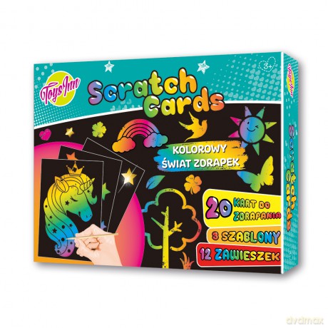 Zestaw Scratch Cards kolorowy świat zdrapek STN7021