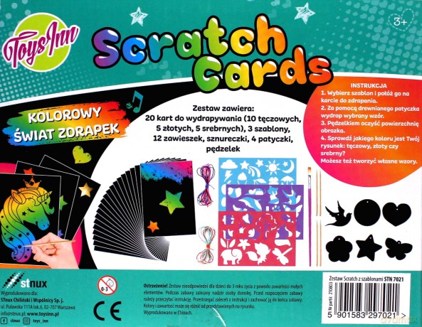 Zestaw Scratch Cards kolorowy świat zdrapek STN7021