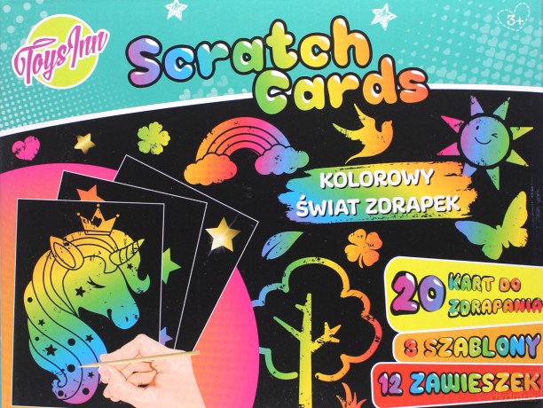 Zestaw Scratch Cards kolorowy świat zdrapek STN7021