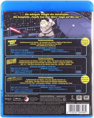 Family Guy Trilogy: Ja, lach Du nur, du dämliches Pelzvieh [Blu-Ray]