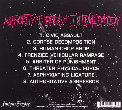 Waking The Cadaver: Authority Through Intimidation (digipack) [CD]
