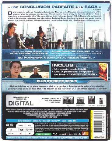 Maze Runner: The Death Cure (Więzień labiryntu: Lek na śmierć) (steelbook) [Blu-Ray]