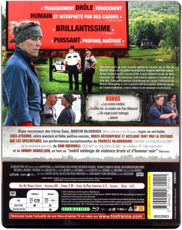 Three Billboards Outside Ebbing, Missouri (Trzy billboardy za Ebbing, Missouri) (steelbook) [Blu-Ray]