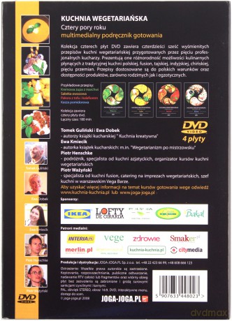 Kuchnia wegetariańska. Cztery pory roku. Multimedialny podręcznik gotowania [BOX] [4DVD]