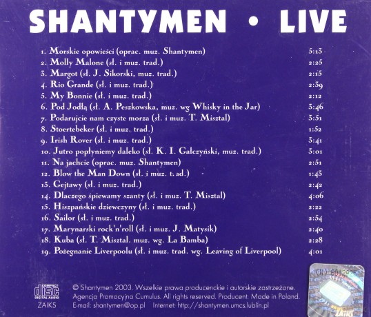 Shantymen Live [CD]