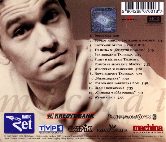 Michał Żebrowski jako zakochany Pan Tadeusz [CD]