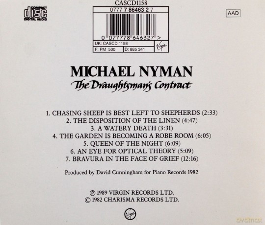 Michael Nyman: The Draugtsman's Contract [CD]