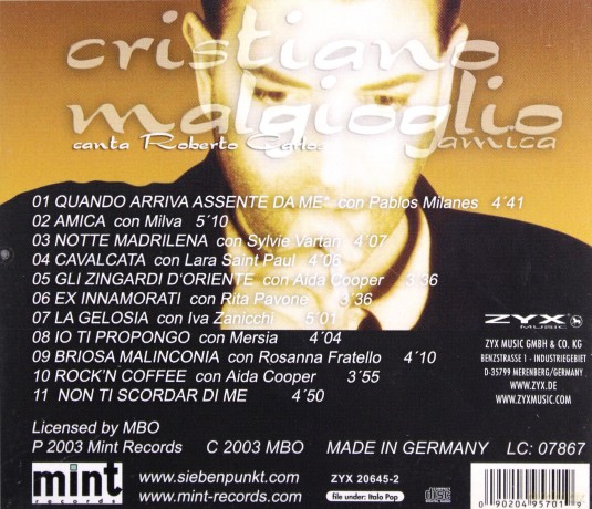 Cristiano Malgioglio: Amica [CD]