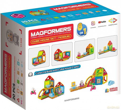 Klocki magnetyczne Cube House Pingwin [KLOCKI]