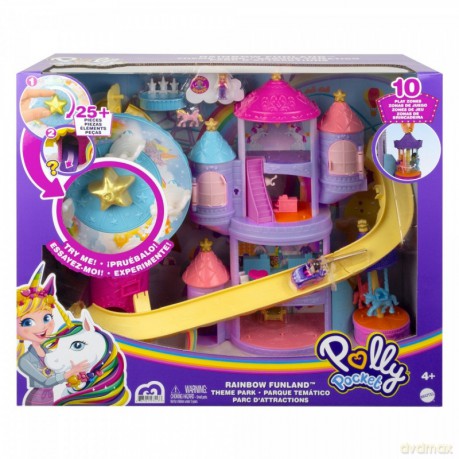Zestaw figurek Polly Pocket Tęczowy park rozrywk i zestaw [FIGURKA]