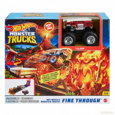 Zestaw kaskaderski z płomieniami Monster Trucks