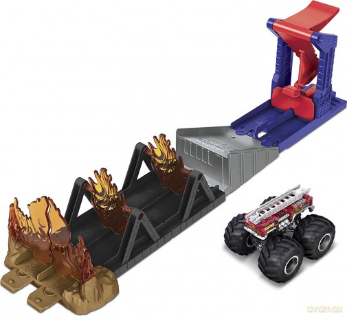 Zestaw kaskaderski z płomieniami Monster Trucks
