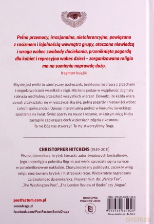 Bóg nie jest wielki - Christopher Hitchens [KSIĄŻKA]