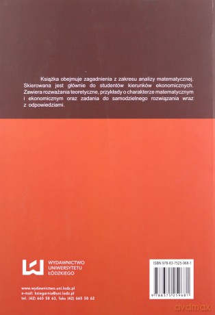 Analiza matematyczna dla ekonomicznych kierunków studiów - Dorota Pekasiewicz, Krystyna Pruska [KSIĄŻKA]
