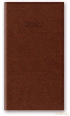 Kalendarz 2022 11T A6 kieszonkowy brązowy vivella [KALENDARZ]