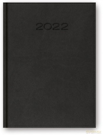 Kalendarz 2022 A5 dzienny oprawa vivella grafit [KALENDARZ]