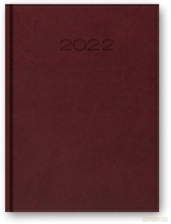 Kalendarz 2022 B5 dzienny oprawa vivella bordo [KALENDARZ]