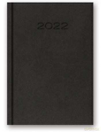Kalendarz 2022 B6 dzienny oprawa vivella grafit [KALENDARZ]