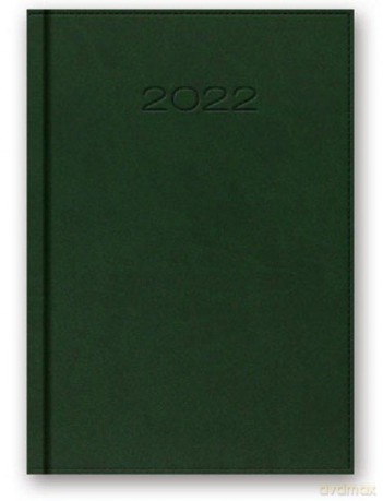 Kalendarz 2022 B6 dzienny oprawa vivella zielony [KALENDARZ]